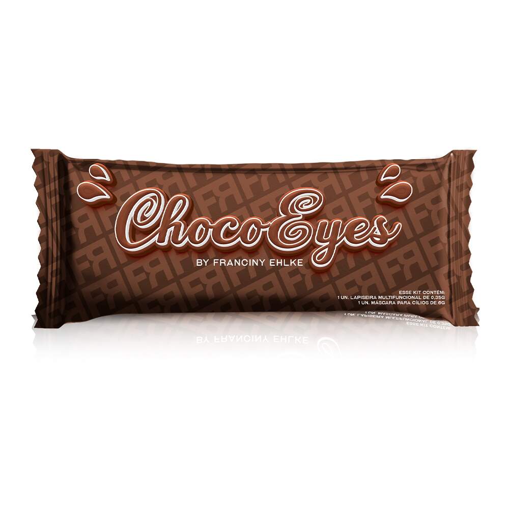 KIT FRAN CHOCOEYES MÁSCARA CILIOS MARROM E LÁPIS MULTIFUNCIONAL BY FRANCINY EHLKE